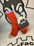 Paw sock - orange fox